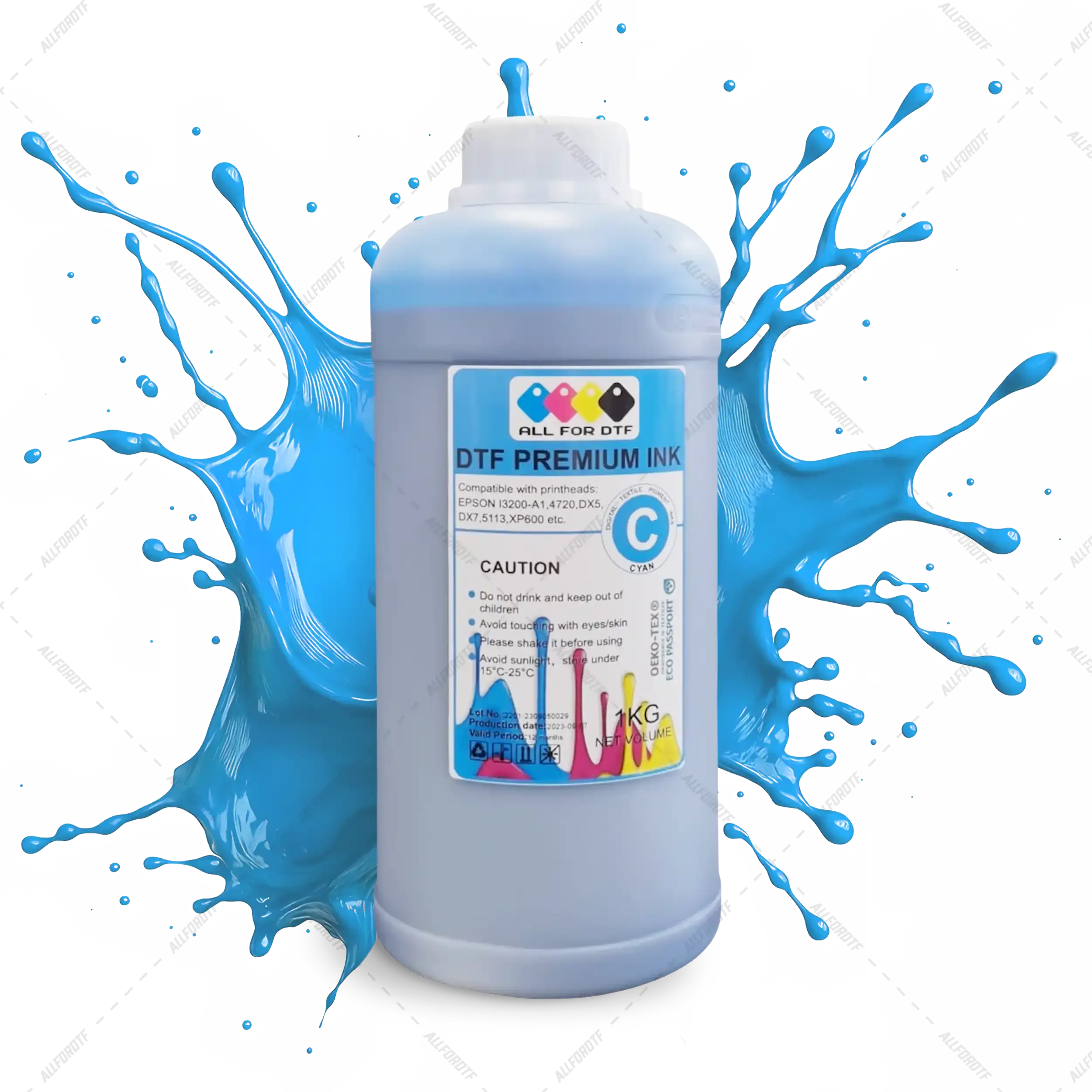 Atrament do druku DTF - cyan - 1L